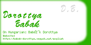 dorottya babak business card